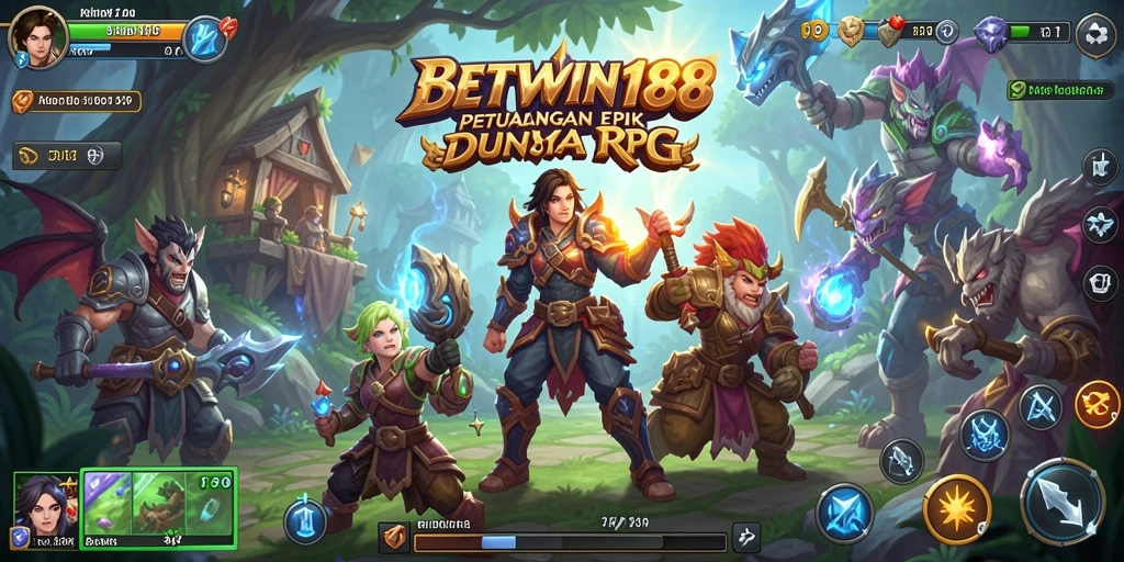 Tangkapan layar BETWIN188 menampilkan pertarungan epik dalam dunia RPG yang menantang.
