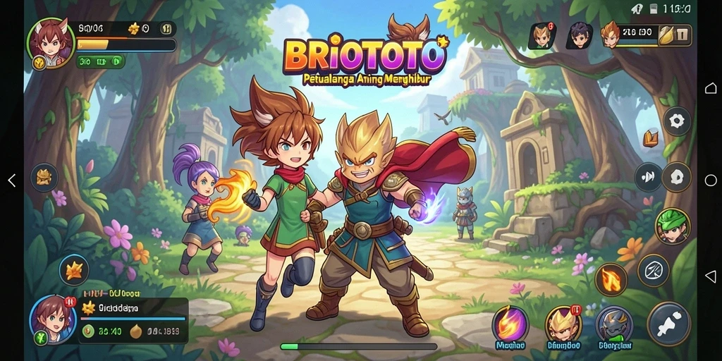 Tampilan gameplay menarik dengan karakter Anime yang keren.