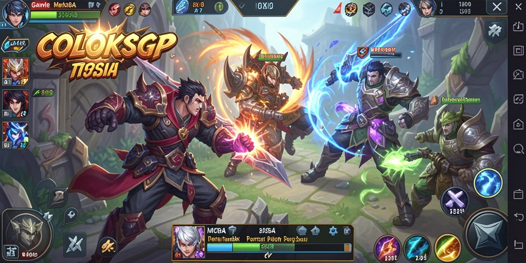 Tampilan seru dari gameplay COLOKSGP dalam aksi MOBA.