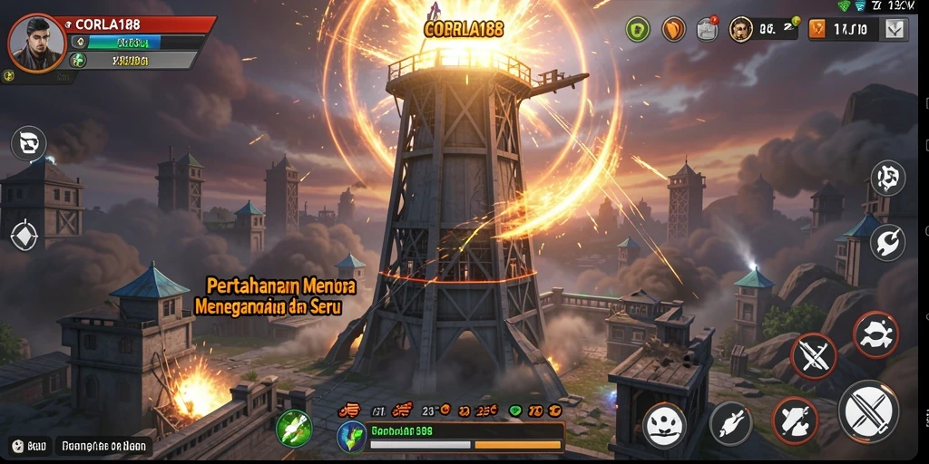 Tampilan menarik gameplay Tower Defense di CORLA188.