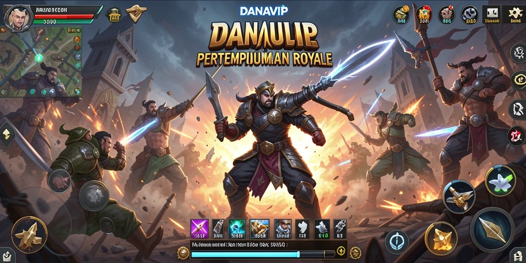Tampilan menarik dari gameplay pertempuran dalam DANAVIP.