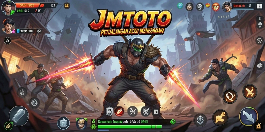 Tampilan dinamis dari gameplay yang menegangkan di JMTOTO.