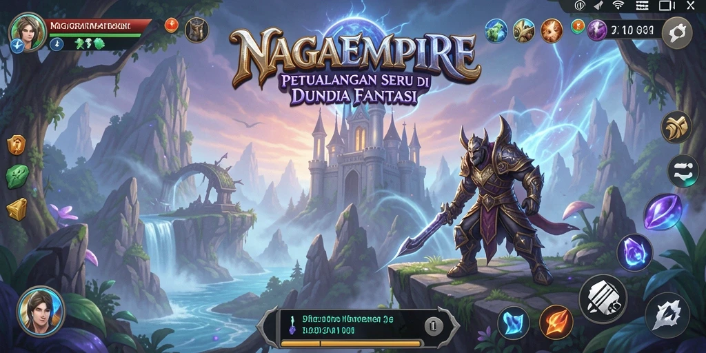 Screenshot gameplay NAGAEMPIRE menampilkan momen petualangan seru di dunia fantasi.
