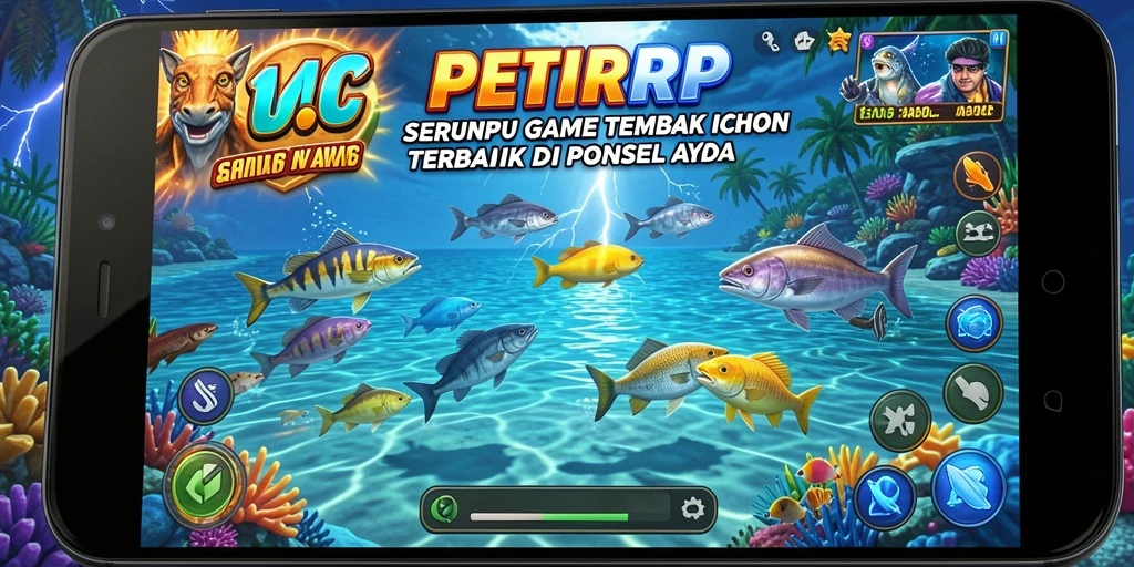 Screenshot menampilkan aksi seru gameplay Tembak Ikan PETIRRP.