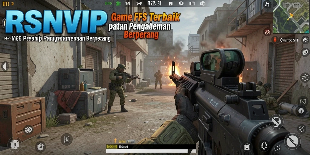Screenshot gameplay RSNVIP menampilkan aksi menembak yang mendebarkan.