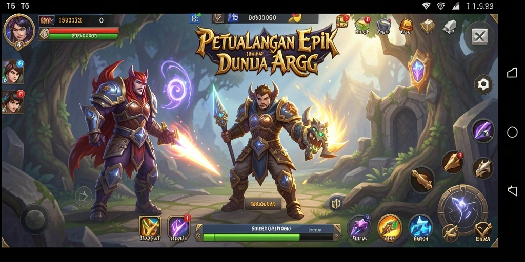 Tampilan mendebarkan dari gameplay ARPG T6 dengan pertarungan intens.